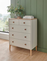 Chest 5 Drawers Cashmere Oak