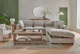 Natural Smoked Oak Low Coffee Table with Shelf