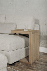 Natural Smoked Oak Slim Drinks Sofa Table