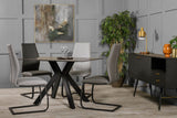 Black Sintered Stone Rectangular Heat Scratch Resistant Dining Table