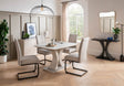 Natural Leather Effect Cantilever Dining Chair