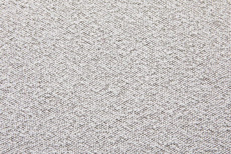 Ivory Boucle Fabric Accent Chair with Sleek Black Legs