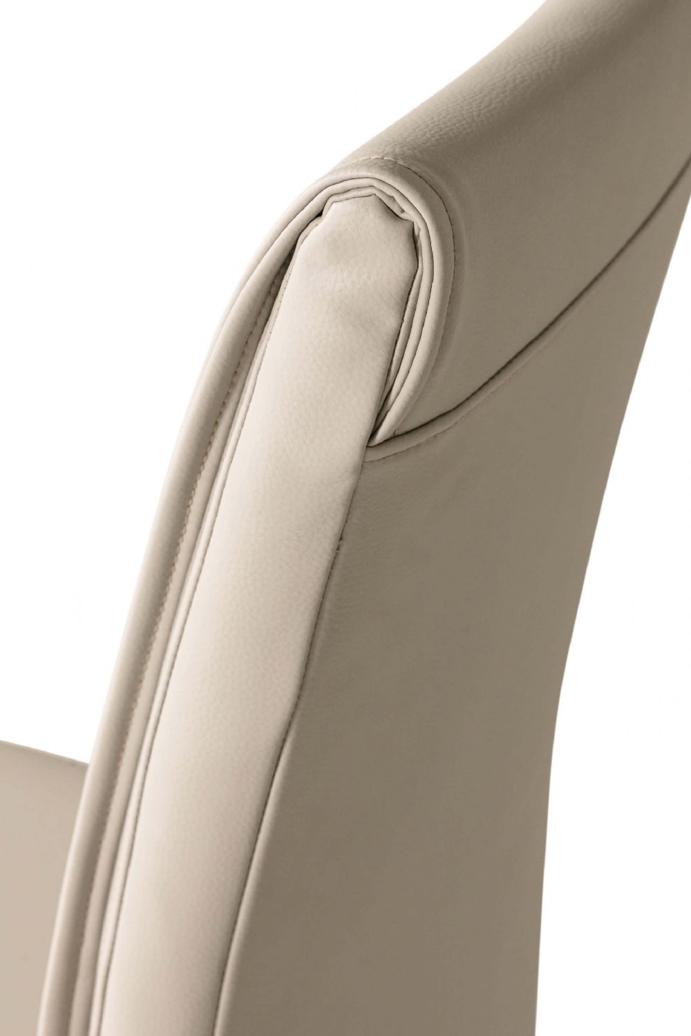 Natural Leather Effect Cantilever Dining Chair