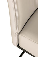 Natural Leather Effect Cantilever Dining Chair