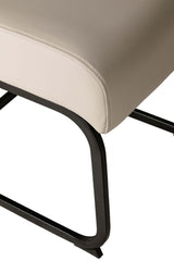 Natural Leather Effect Cantilever Dining Chair