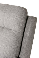 Grey Fabric 2 Seater Standard Back Sofa Cushioned Headrest