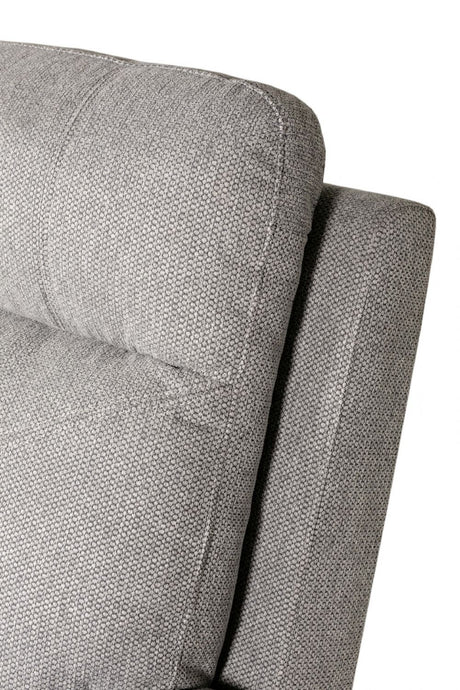 Grey Fabric Manual Recliner with Padded Arms