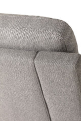 Grey Fabric 2 Seater Standard Back Sofa Cushioned Headrest