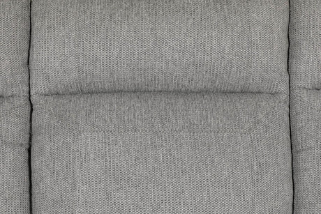 Grey Fabric 3 Seater Standard Back Sofa Cushioned Headrest