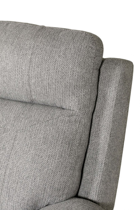 Grey Textured Fabric Electric Recliner Chair with USB Ports