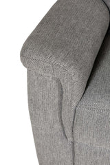 Grey Fabric Manual Recliner with Padded Arms