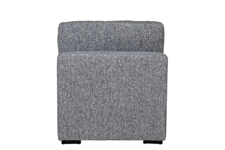 Blue Chenille Fabric Armless Sectional Modular Seat