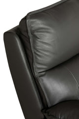 Dark Grey Leather Electric Power Recliner Armchair