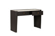 Ebony Wooden Wide 2 Drawer Dressing Table Marble Effect Top