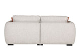 Natural Textured Fabric 4 Seater Standard Back Sofa