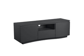 Charcoal Gloss Finish Wooden TV Media Cabinet with LED
