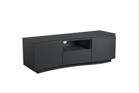 Charcoal Gloss Finish Wooden TV Media Cabinet with LED