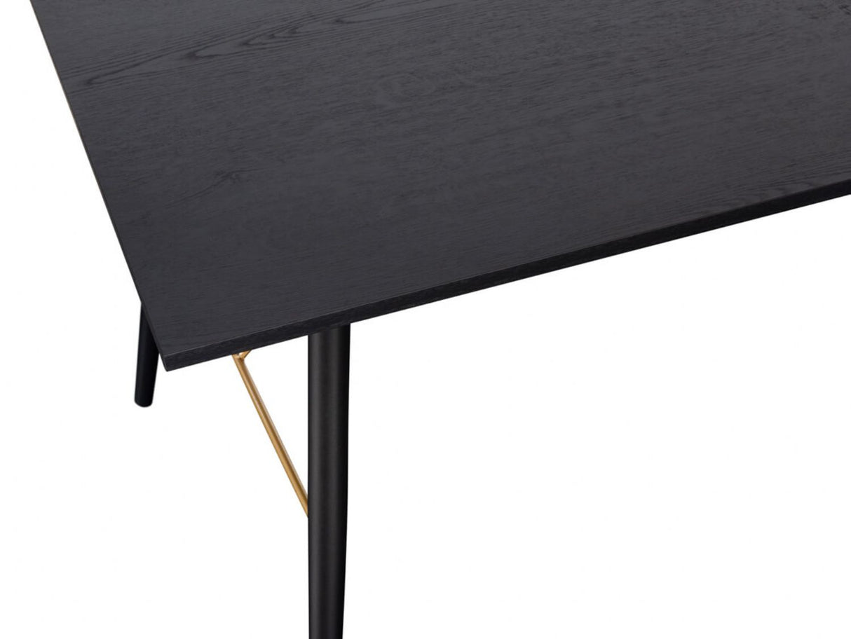 Black and Copper Small 120cm Dining Table Metal Legs