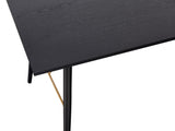 Black and Copper Small 120cm Dining Table Metal Legs