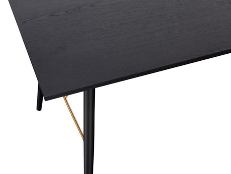Black and Copper Small 120cm Dining Table Metal Legs