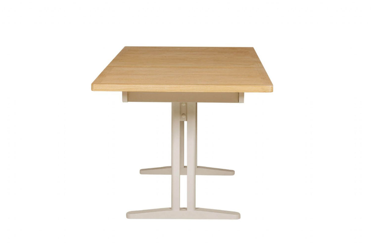 Light Oak Top 140 to 180cm Extending Dining Table