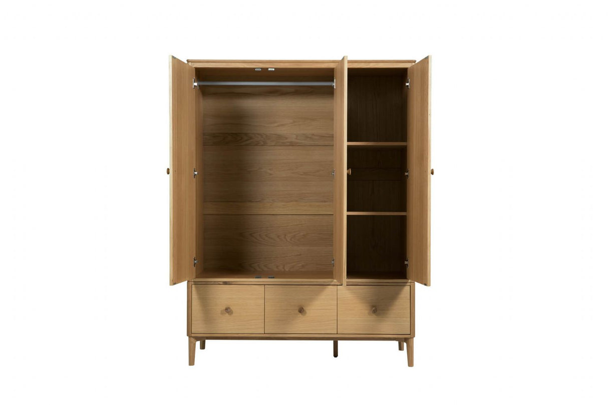 Wardrobe 3 door Oak