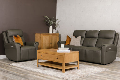 Grey Single Seater Electric Recliner Chair with USB
