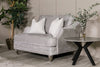 Silver Velvet Fabric 2 Seater Standard Back Snuggle Sofa