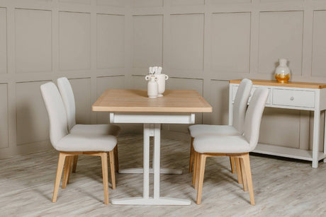 Light Oak Top 140 to 180cm Extending Dining Table
