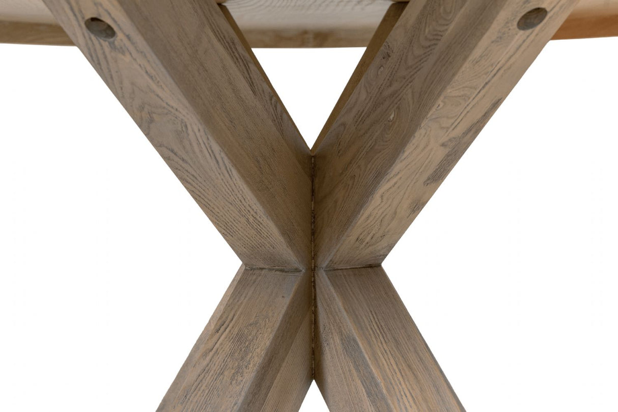 Smoked Oak Large Oval Dining Table 235cm