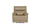 Latte Leather Electric Power Recliner Armchair