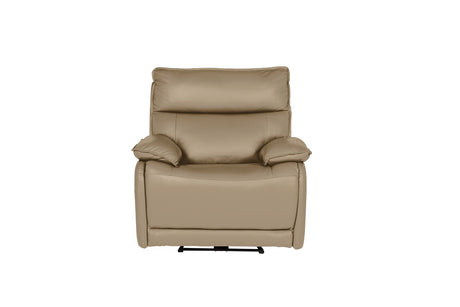 Latte Leather Electric Power Recliner Armchair