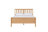 Natural Oak King Size Low Footend Bed Frame Shaker Style