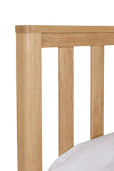 Natural Oak King Size Low Footend Bed Frame Shaker Style