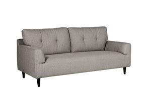 Charcoal Fabric 3 Seater Pillow Back Sofa