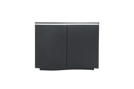 Charcoal Wooden 2 Door Small Sideboard with LED