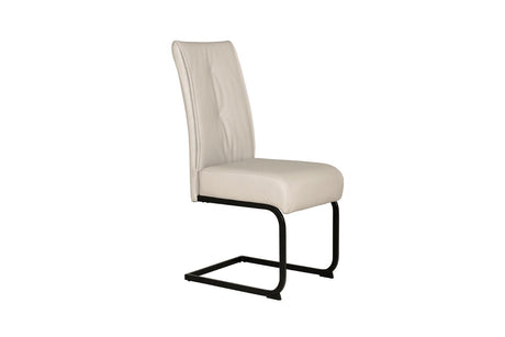 Natural Leather Effect Cantilever Dining Chair