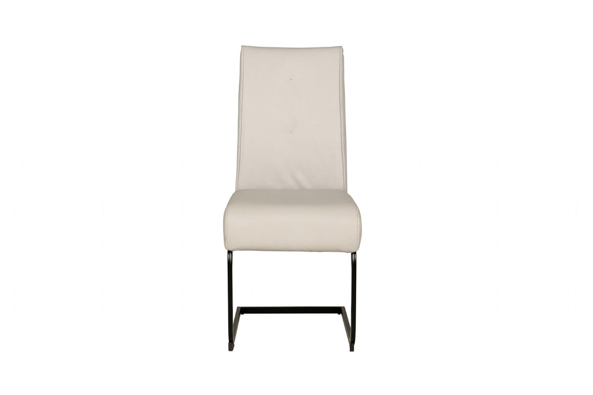 Natural Leather Effect Cantilever Dining Chair