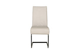 Natural Leather Effect Cantilever Dining Chair