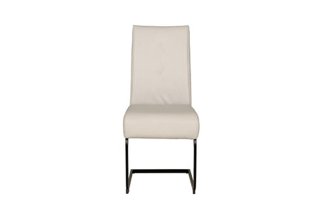 Natural Leather Effect Cantilever Dining Chair