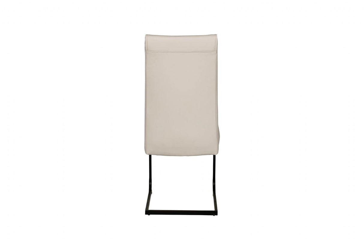 Natural Leather Effect Cantilever Dining Chair