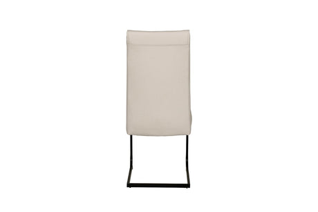 Natural Leather Effect Cantilever Dining Chair