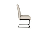 Natural Leather Effect Cantilever Dining Chair