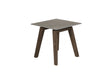 Brown Walnut Wood Sintered Stone Top Square Lamp Table
