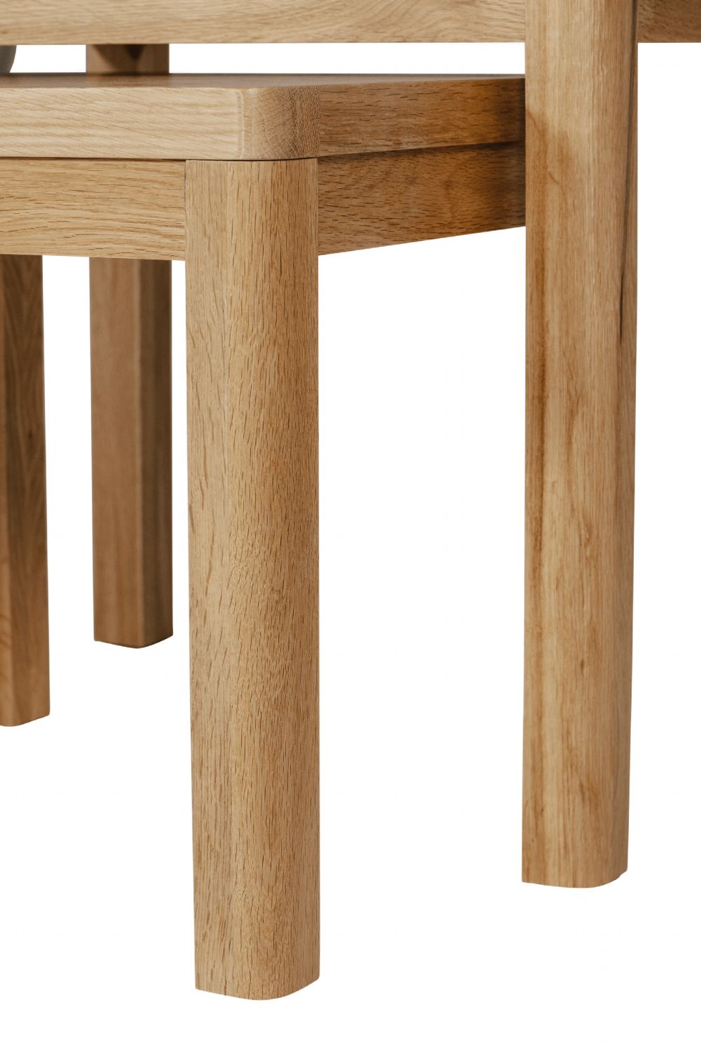 Natural Oak Nest of Tables with Round Edges