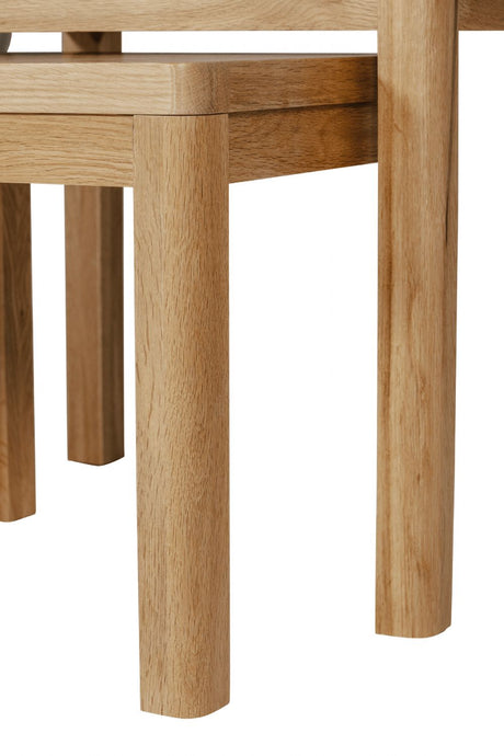 Natural Oak Nest of Tables with Round Edges
