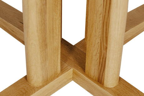 Natural Oak Small Round Dining Table 120cm