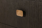 Ebony Matrble Effect Top Tall Chest of 5 Drawers