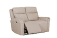 Mushroom Textured Fabric Electric Recliner 2 Seater Sofa