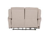 Mushroom Textured Fabric Electric Recliner 2 Seater Sofa